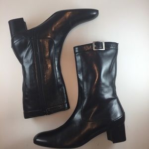 Cole Haan Black Nappa Short Boot - 7.5